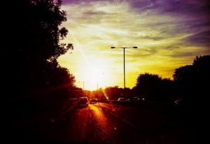 Driving into the sun