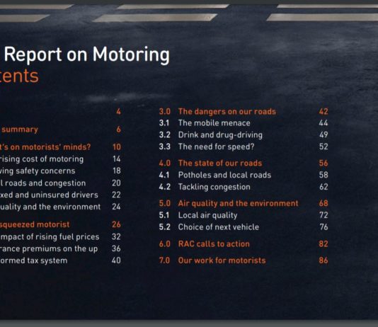 RAC motoring report 2017
