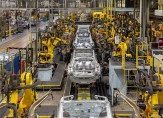 UK car production suffers longest closure in Europe UK Nissan Car Production Line