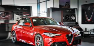 New car in the showroom