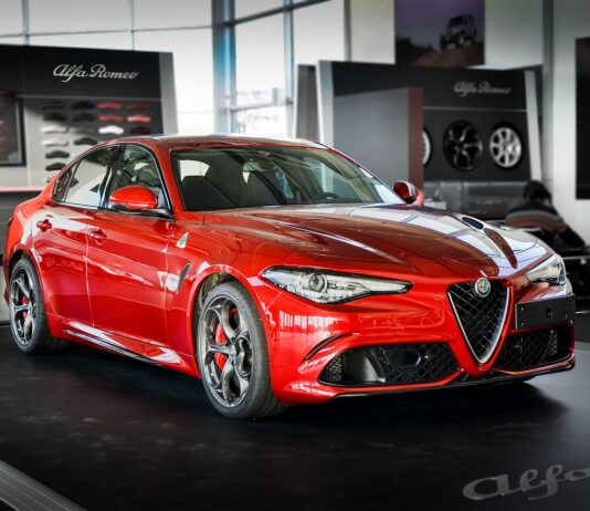 New car in the showroom