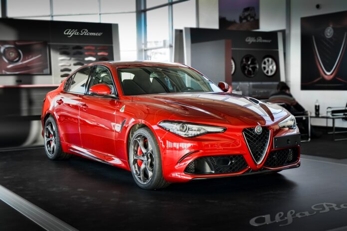 New car in the showroom New car in the showroom