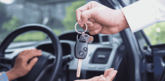 Handing over car keys