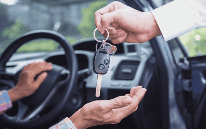 Handing over car keys