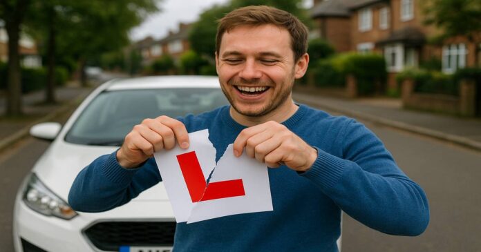 learner_pass learner tearing up l plate