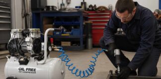 compressor in workshop