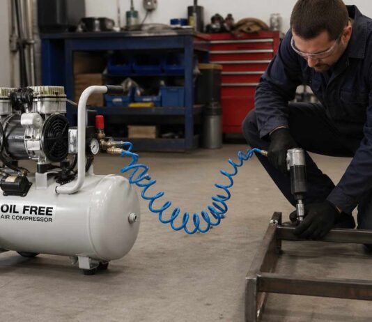 compressor in workshop