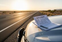 How to Handle a Rental Car Crash in America: A 2026 Guide rental agreement on bonnet