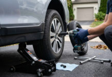 What to Do If You Lose Your Locking Wheel Nut Key: Quick Steps to Remove and Replace It tyre change on driveway